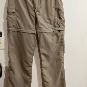 The North Face Tan Cargo Convertible Pants 30 H-32